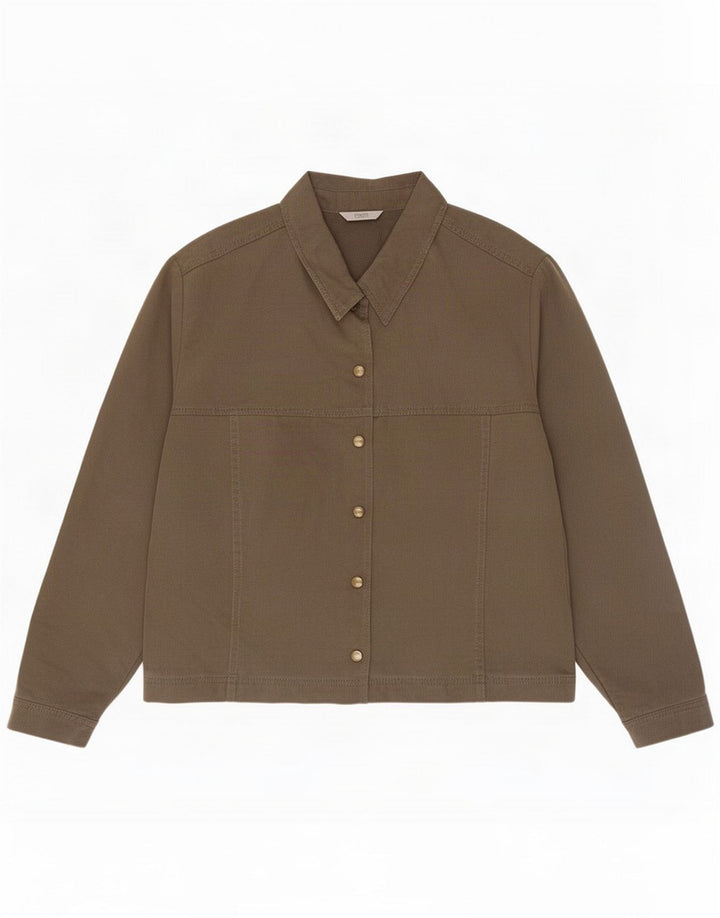 Marks & Spencer Damska kurtka bomber UK 22 2XL Brązowa Lyocell