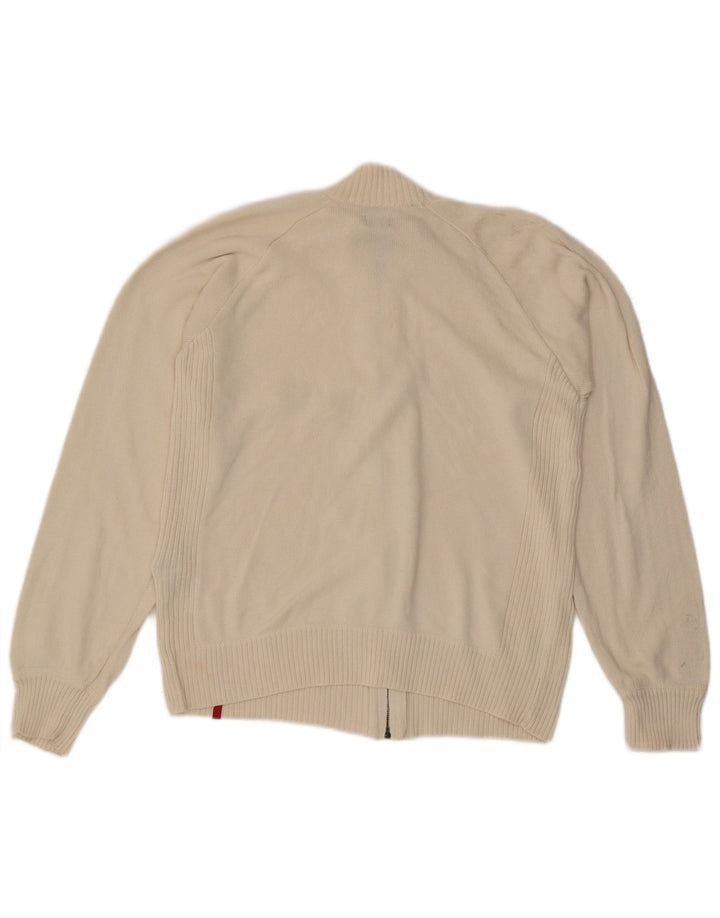 Damski sweter oversize LEVI'S UK 10, mały, z białej bawełny