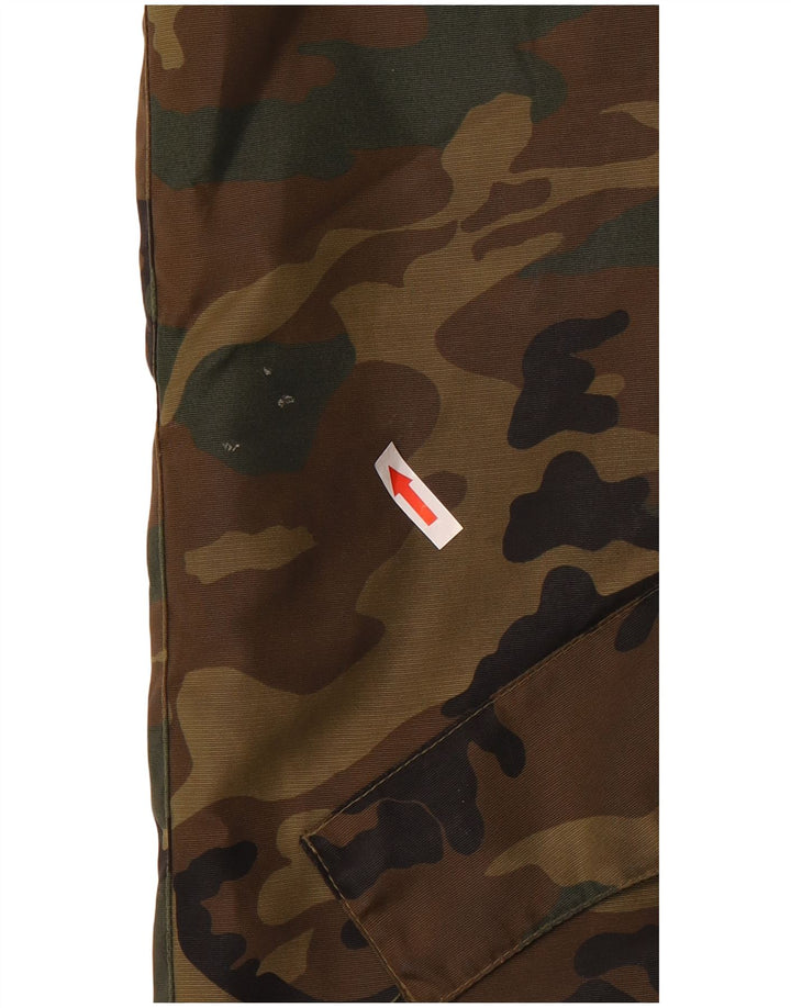 Męska kurtka wojskowa w stylu vintage UK 42 XL Khaki, kamuflaż, poliester