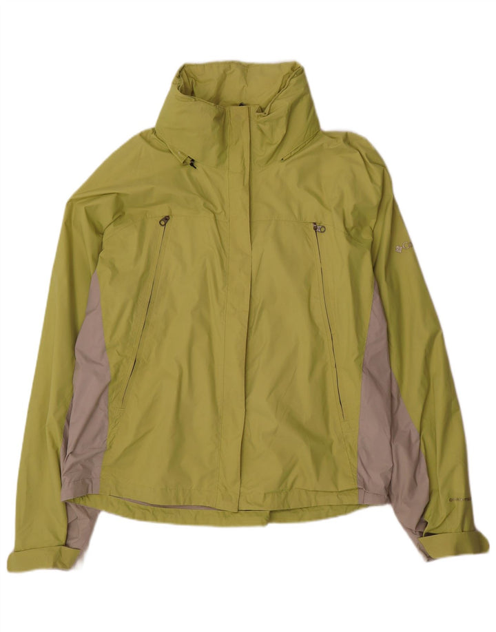 Damska kurtka przeciwdeszczowa Columbia Omni-Tech UK 18 XL Zielony nylon z blokami kolorów