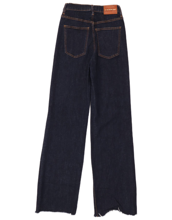 Damskie jeansy z szeroką nogawką Zara EU 34 2XS W24 L34 Granatowa bawełna