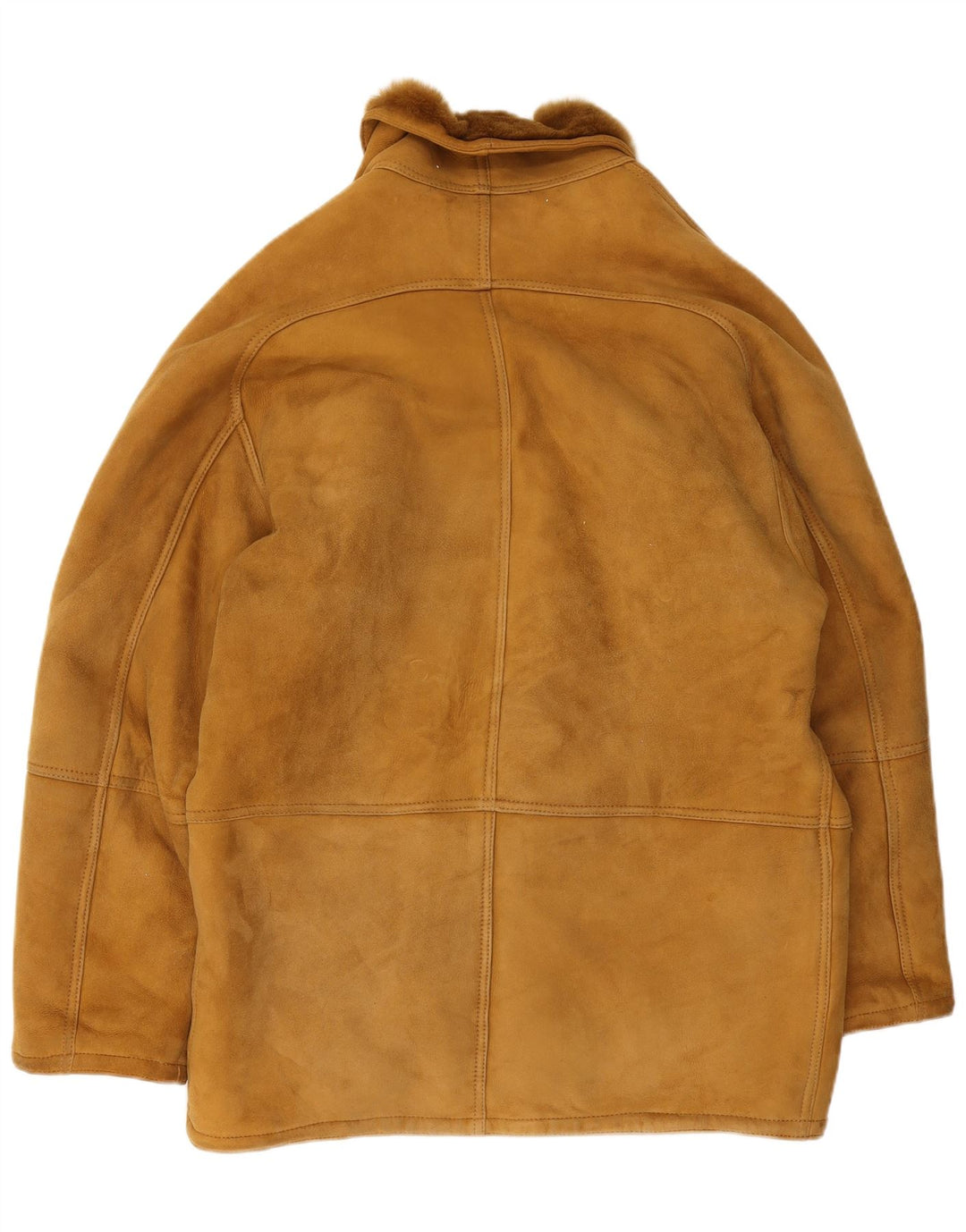 Vintage męska kurtka shearling IT 52 XL brązowa