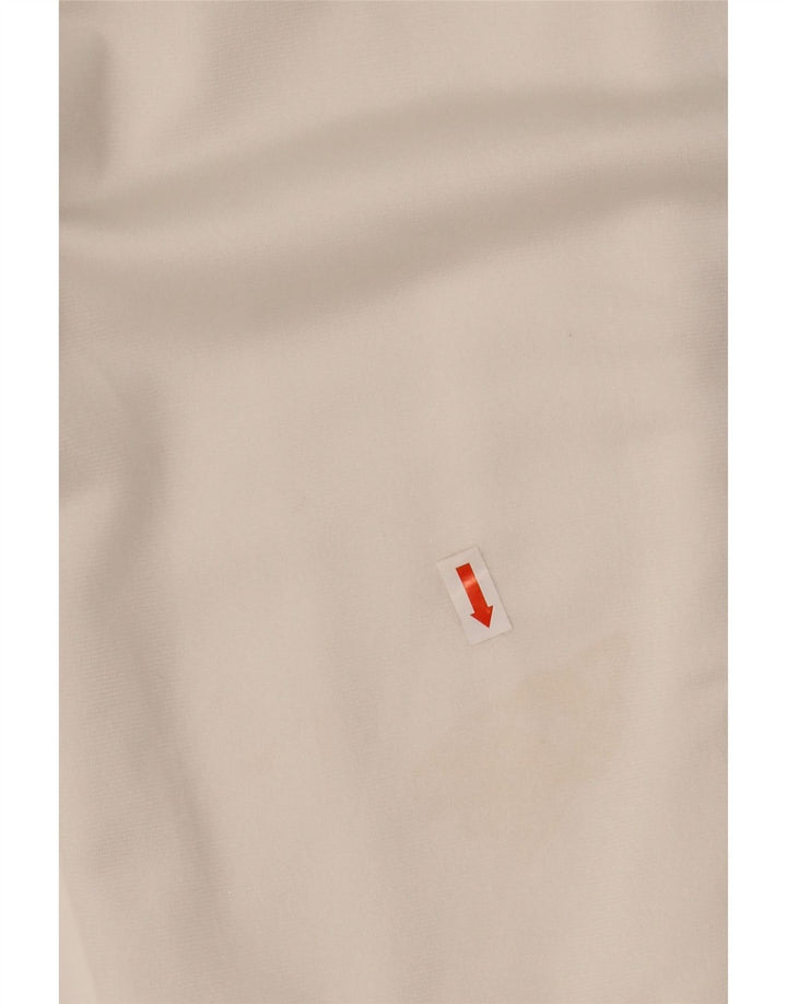 Męskie spodnie dresowe Kappa z grafiką, małe, białe, z poliestru w blokach kolorów