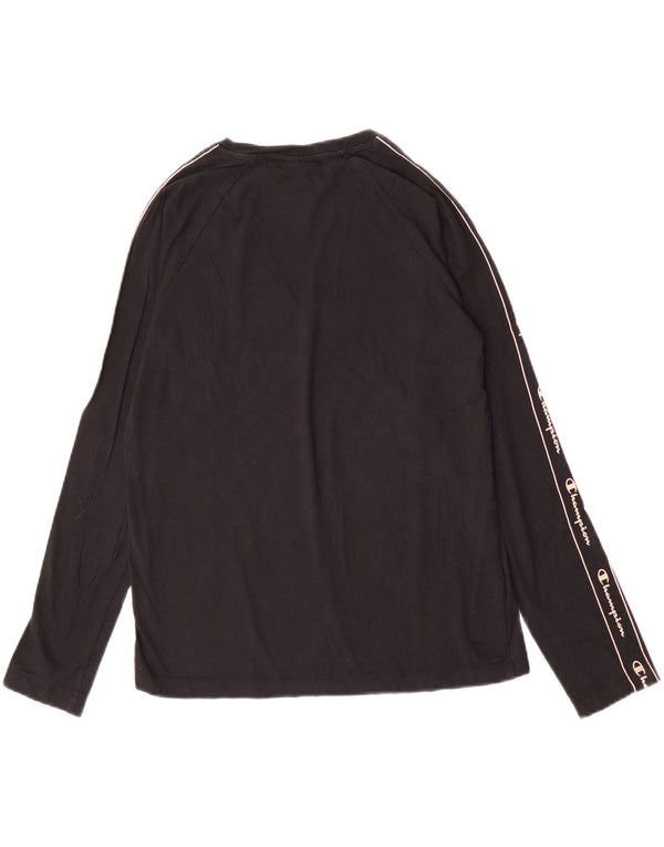 Damski top graficzny Champion z długim rękawem UK 12, średni czarny