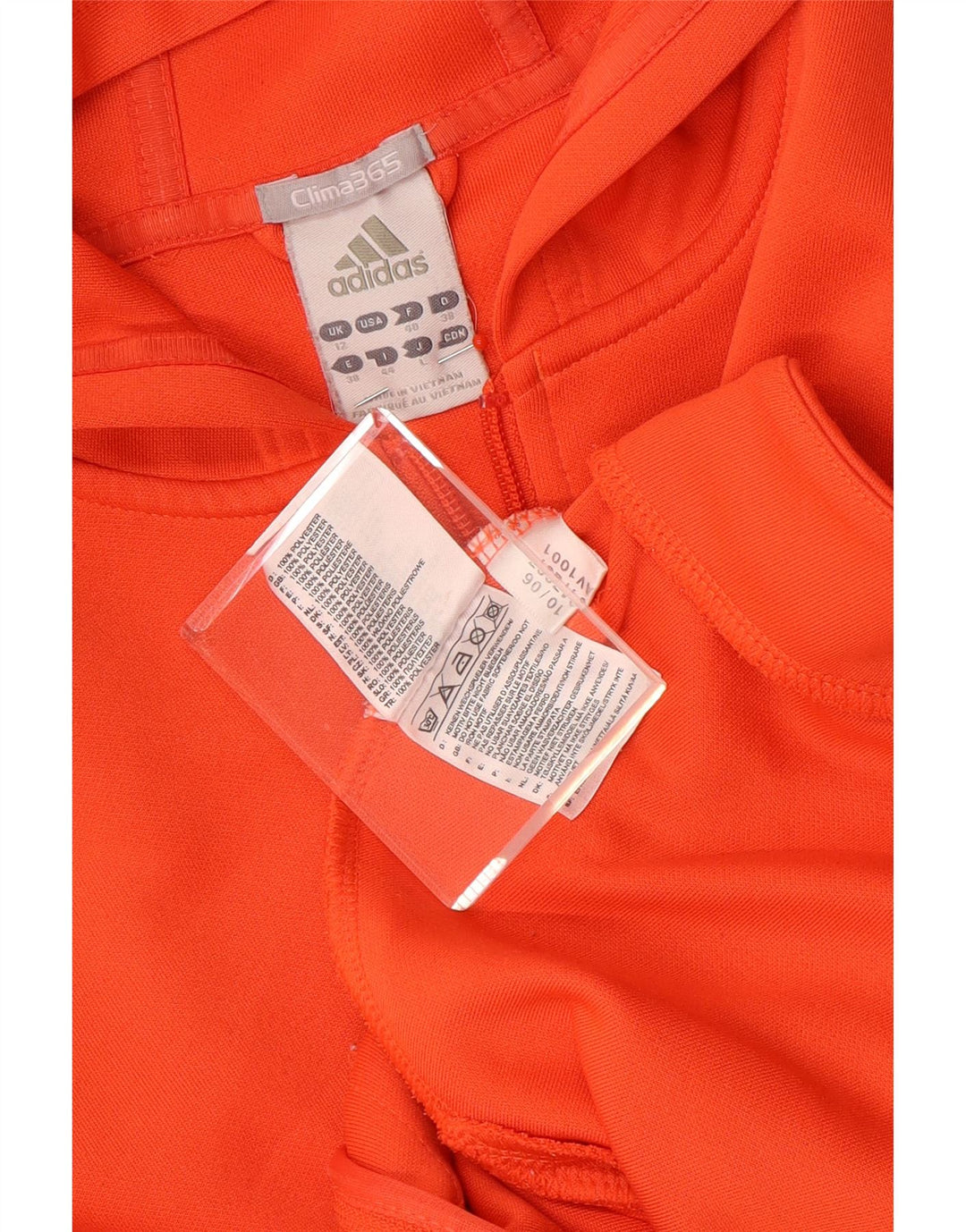 Adidas Damski sweter Clima 365 Zip Hoodie Sweter UK 12 Średni pomarańczowy poliester