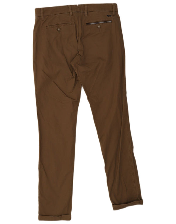 Męskie spodnie typu skinny Chino Harmont & Blaine W34 L31 brązowe