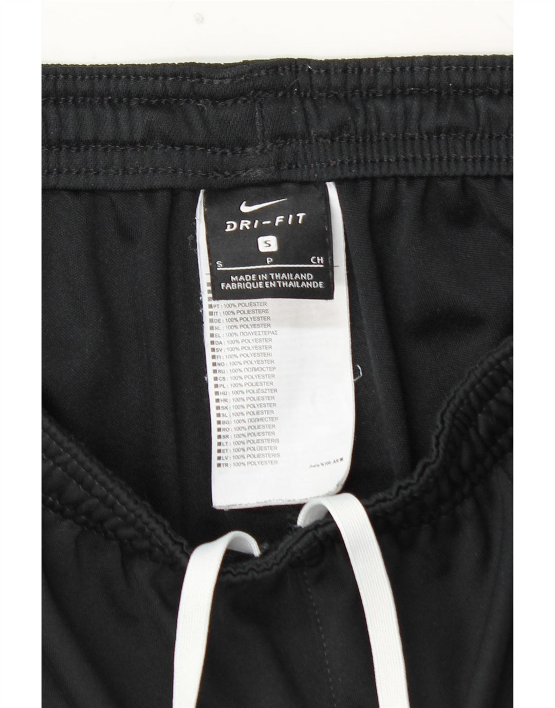 Męskie spodnie dresowe NIKE Dri Fit, małe, czarne, poliestrowe