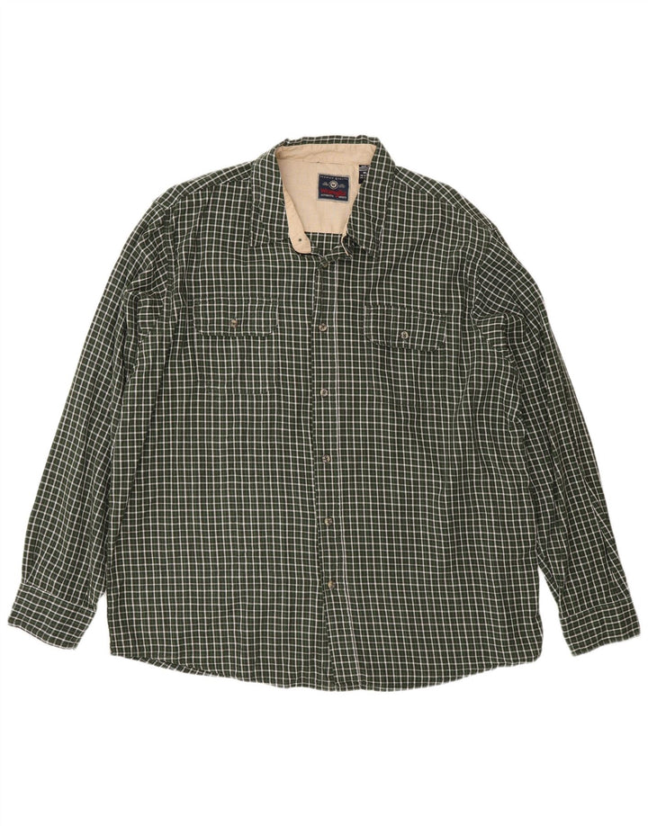 Męska koszula flanelowa Wrangler XL w zieloną kratkę