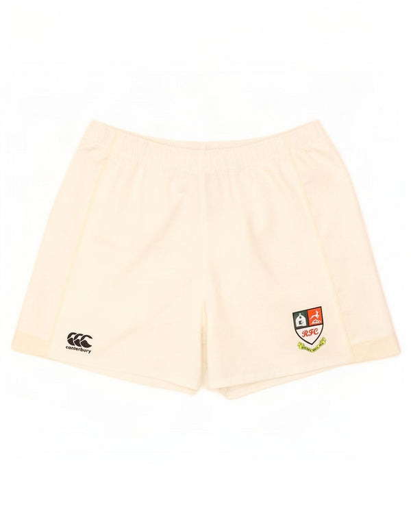 Męskie spodenki sportowe Canterbury Graphic UK 42 duże złamanej bieli poliester