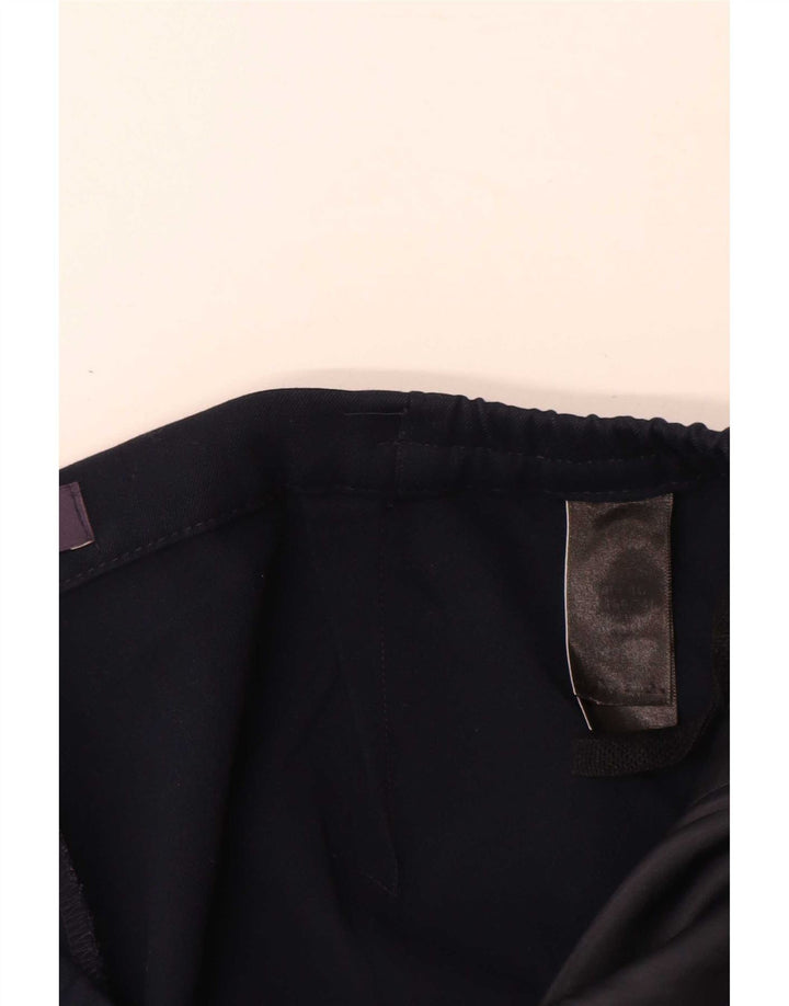 Marks & Spencer Damskie proste spodnie codzienne W32 L28 Granatowy poliester