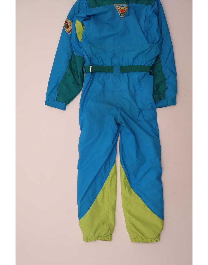 Męski kombinezon narciarski Vintage IT 48 Średni niebieski nylon z blokami kolorów
