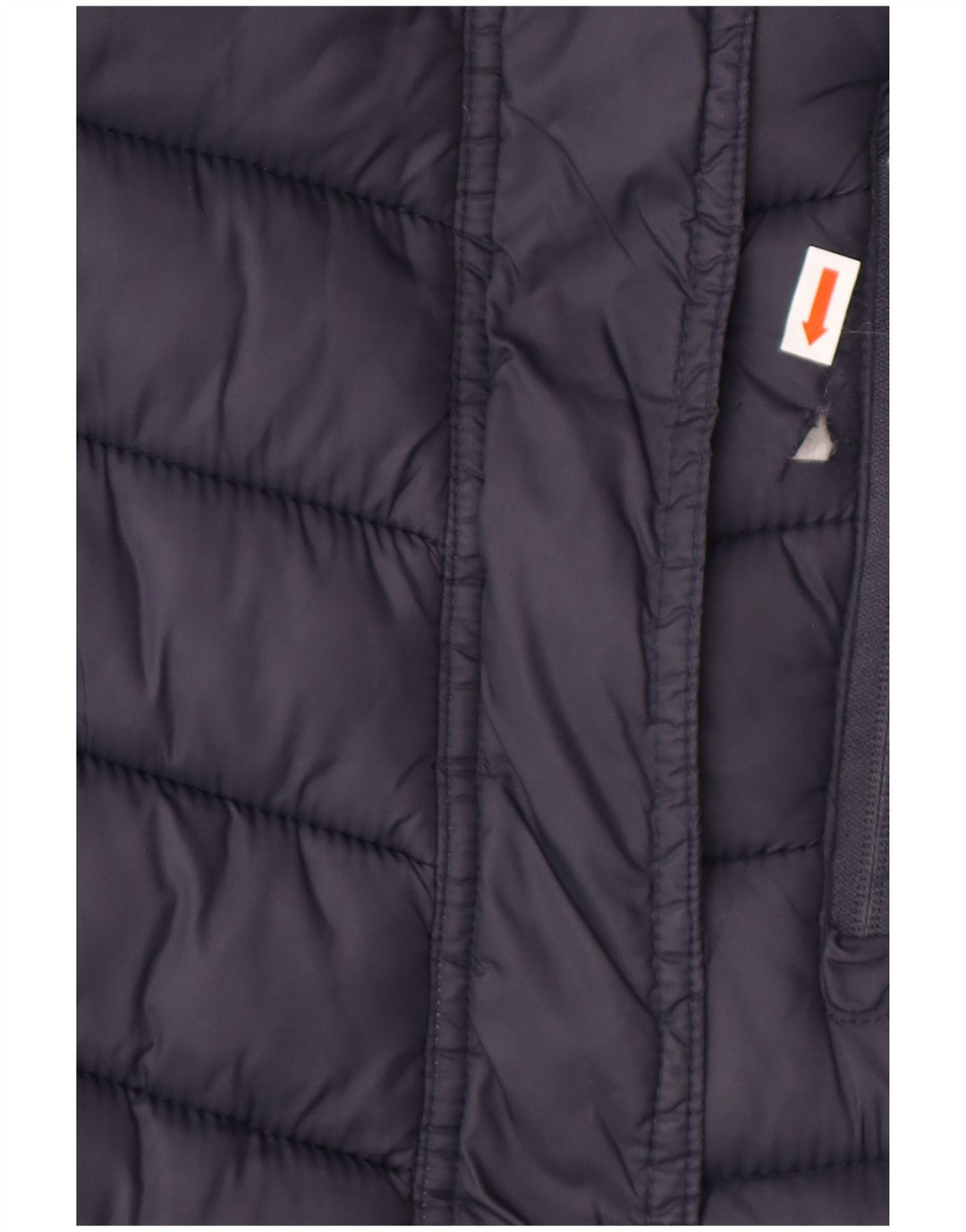 SUPERDRY Damski płaszcz z kapturem i ociepleniem UK 14, średni granatowy nylon