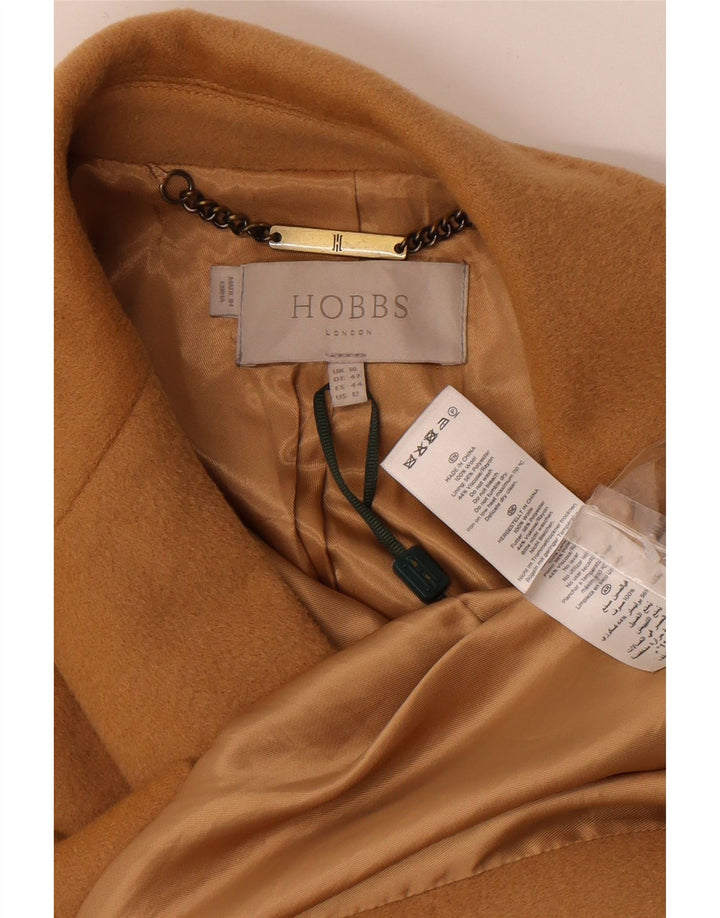 Płaszcz damski Hobbs UK 16, duży, brązowy, wełniany