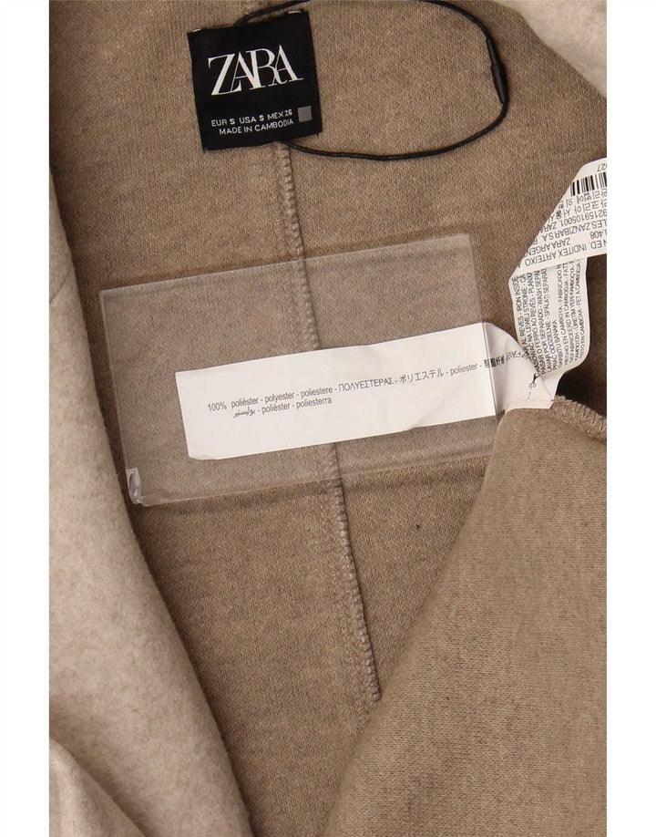 Płaszcz damski Zara Open UK 10 Small Beżowy Poliester