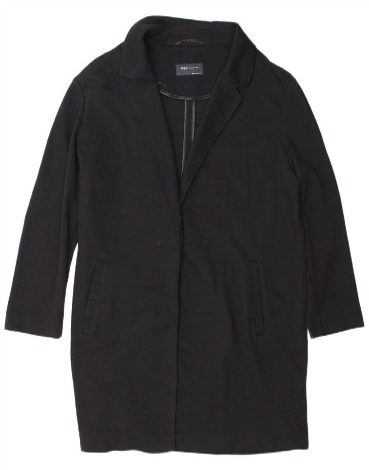 Marks & Spencer Damski płaszcz oversize UK 14, duży, granatowy, poliester
