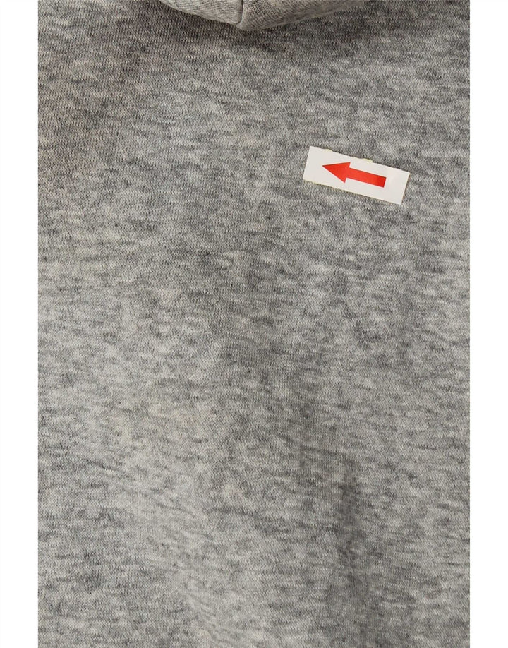 Męska bluza z kapturem Adidas Graphic, średnia szara bawełna