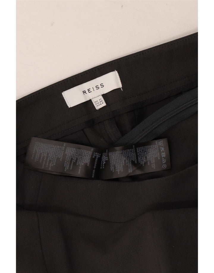 Damskie spodnie typu chino REISS UK 12 Medium W30 L28 Szary poliester