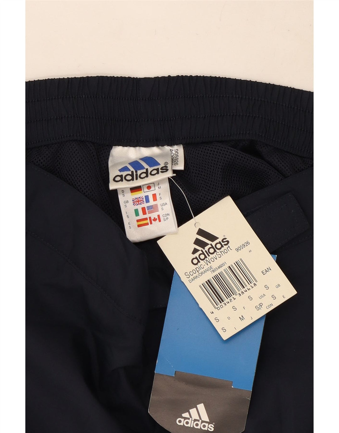 Męskie spodenki sportowe Adidas, małe, granatowe, poliestrowe
