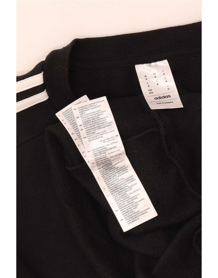 Bluza męska Adidas, średnia czarna, bawełniana