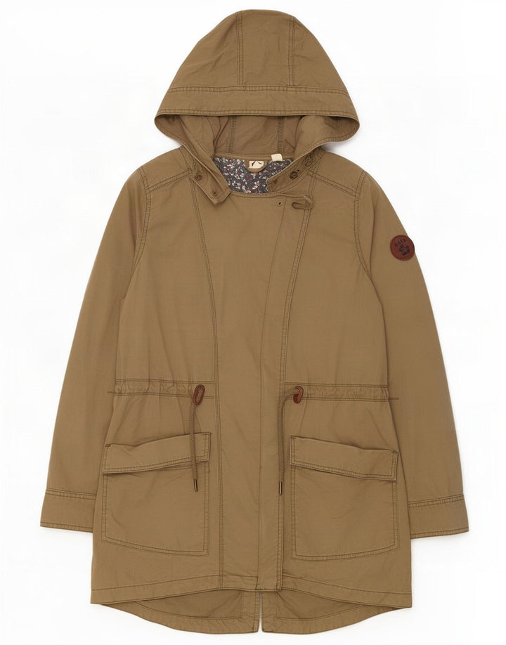 Damska kurtka parka z kapturem Roxy UK 14, średnia bawełna khaki