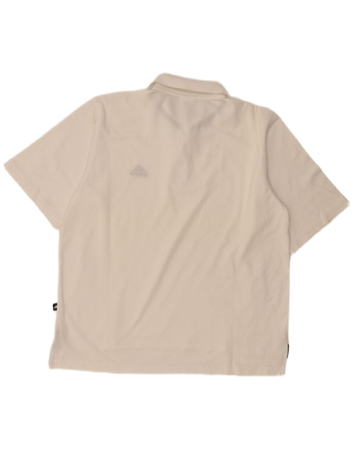Męska koszulka polo Adidas, duża, biała, bawełniana