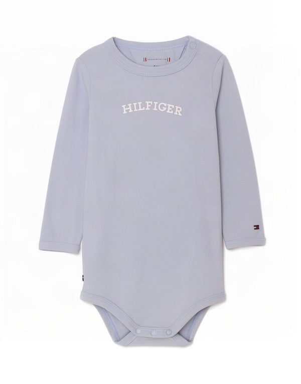 Body dla dziewczynki Tommy Hilfiger z długim rękawem i grafiką, 3-6 miesięcy, niebieskie