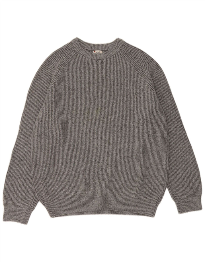 Marks & Spencer Męski sweter z okrągłym dekoltem XL, szary poliamid
