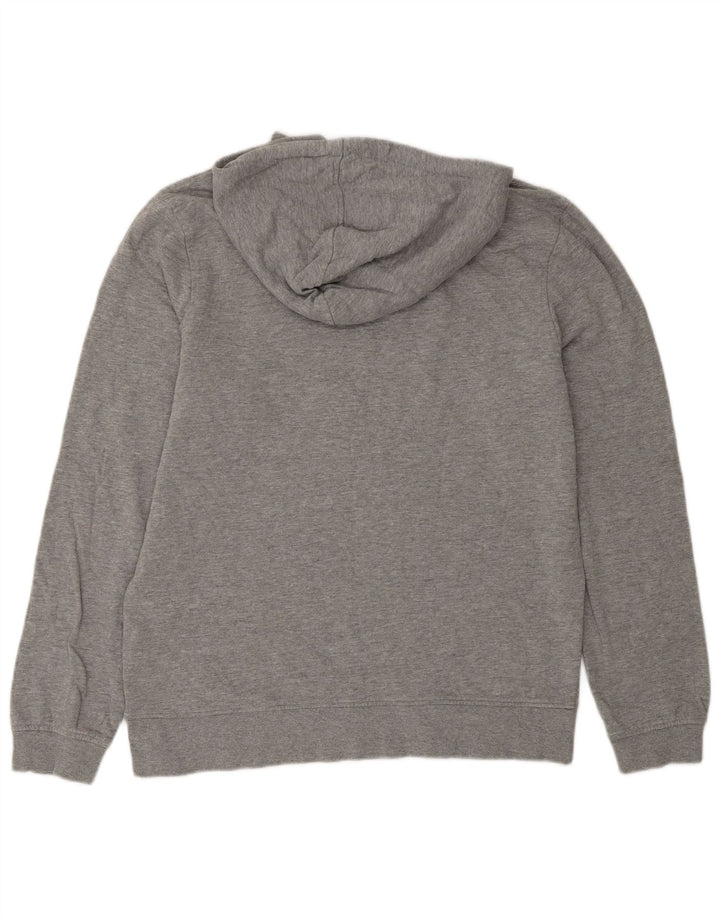 Męski sweter z kapturem Jack & Jones z grafiką, średnioszary, bawełniany w cętki