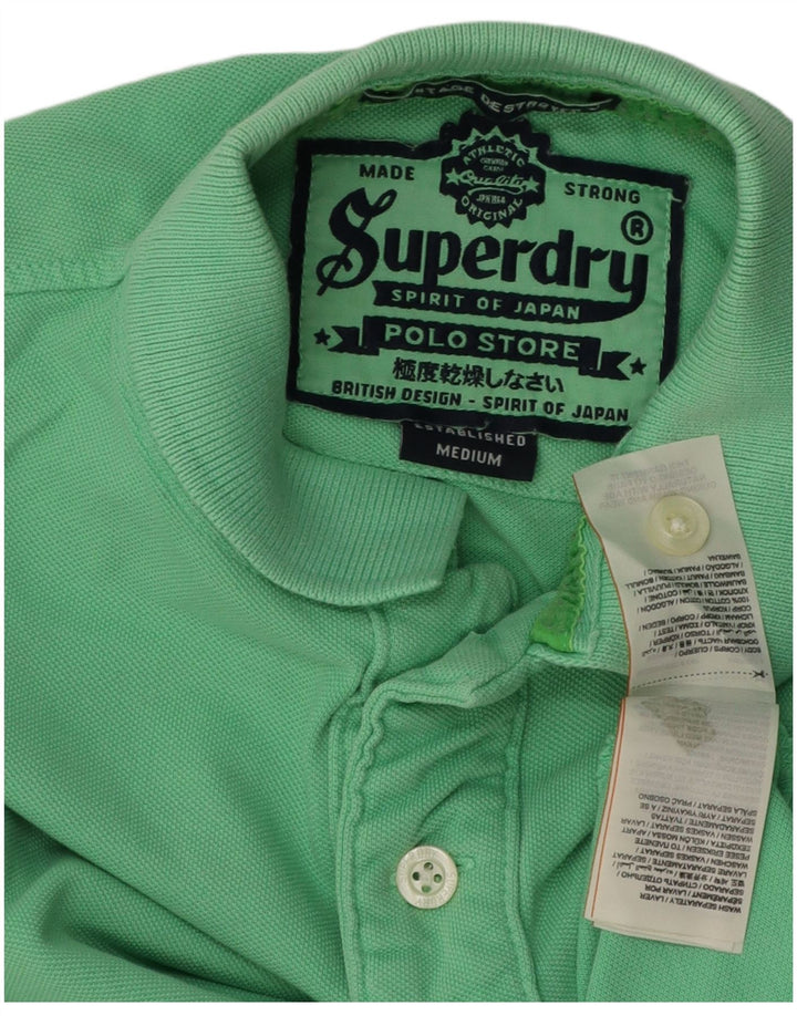 Męska koszulka polo do rugby Superdry, średnia, zielona bawełna