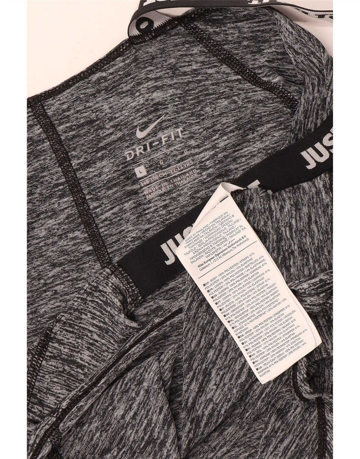 Dziewczęca koszulka z kamizelką z grafiką Nike na 12-13 lat, duża, szara, nakrapiana, poliester
