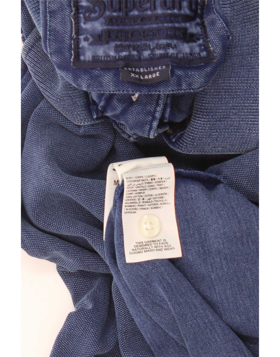 Męska koszulka polo Superdry 2XL, niebieska, bawełniana