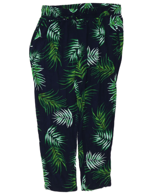 Spodnie damskie Marks & Spencer UK 14 Large W34 L28 Granatowe kwiaty