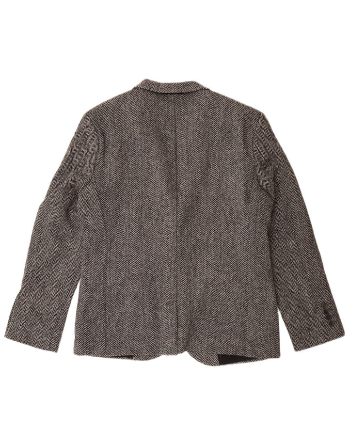 Męska marynarka slim fit Asos Harris Tweed UK 42 XL, szara jodełka