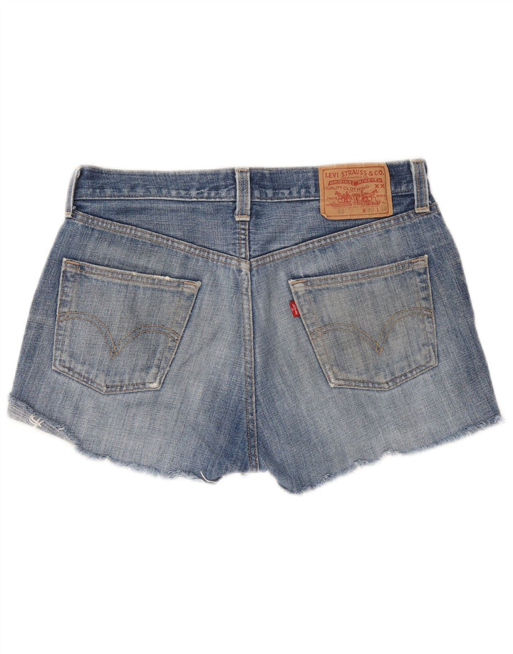 Damskie spodenki jeansowe Levi's 501 w trudnej sytuacji W30 Średnioniebieskie bawełniane