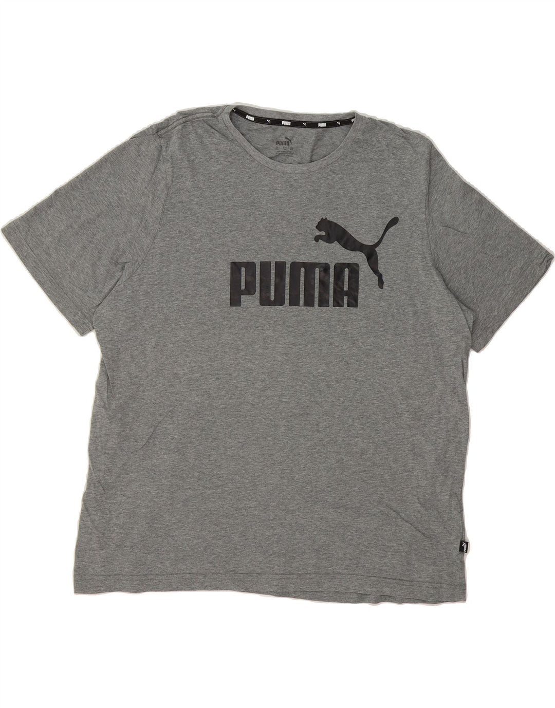 PUMA Mens Graphic T-Shirt Top 2XL Grey Cotton Vintage Puma and Second-Hand Puma from Messina Hembry 
