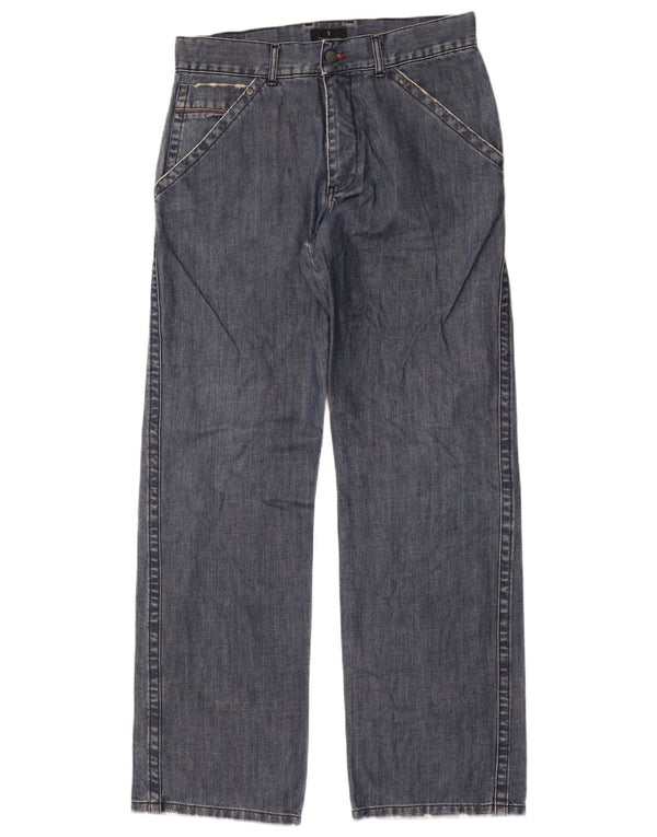 Męskie proste dżinsy Trussardi IT 48 Medium W32 L34 Niebieska bawełna