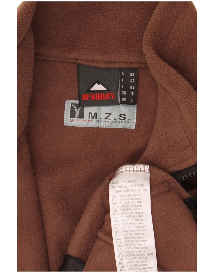 Damska kurtka polarowa McKinley UK 16, duża, brązowa, poliester