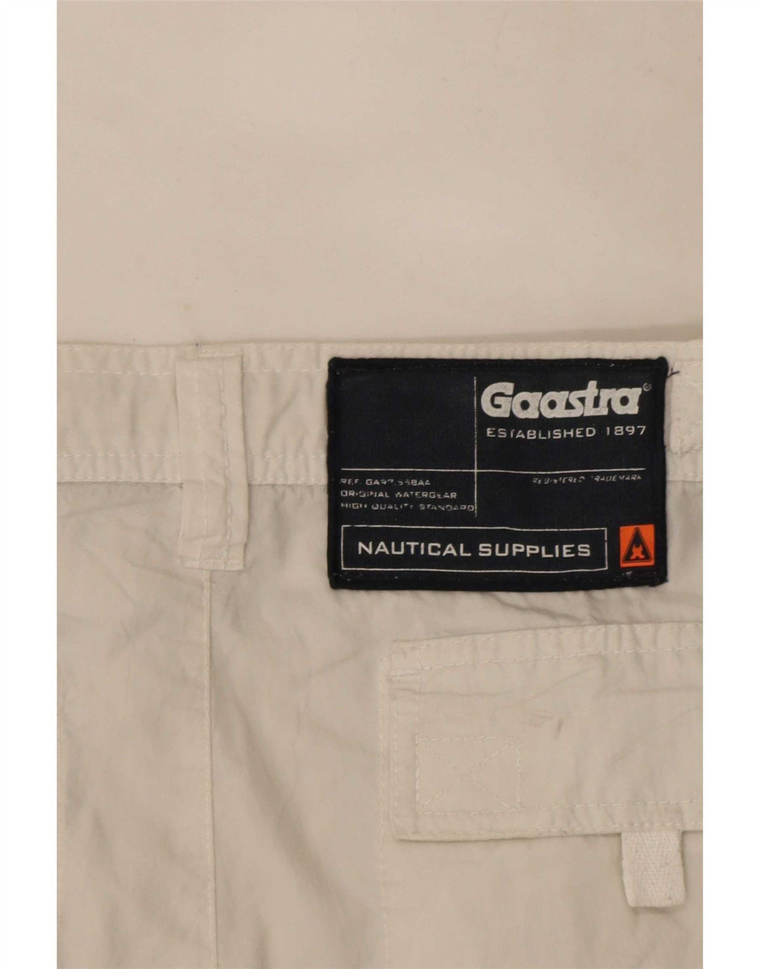 Męskie spodenki cargo Gaastra Graphic, małe W29, biała bawełna