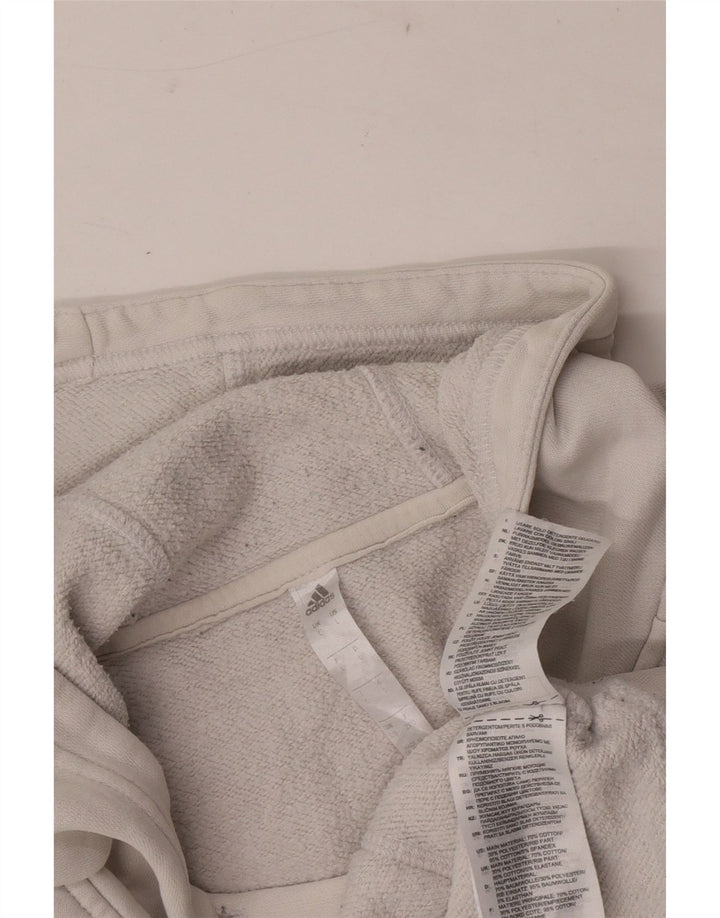Adidas Męski sweter z kapturem, duży, biały, bawełniany