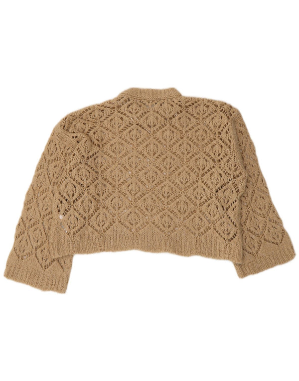 Damski sweter oversize z okrągłym dekoltem Zara UK 10 Small Beige