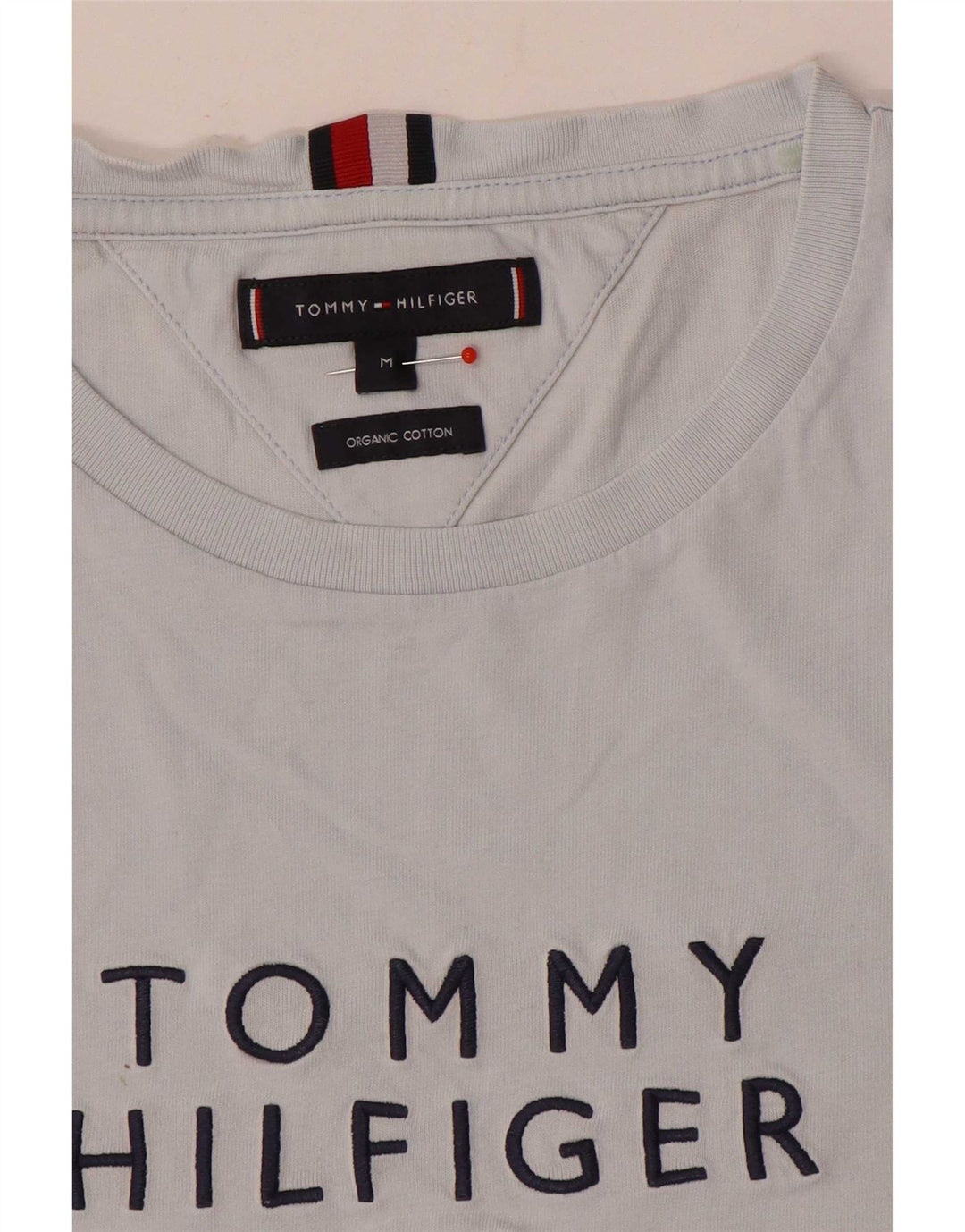 Męska koszulka z grafiką Tommy Hilfiger, średnia szara bawełna