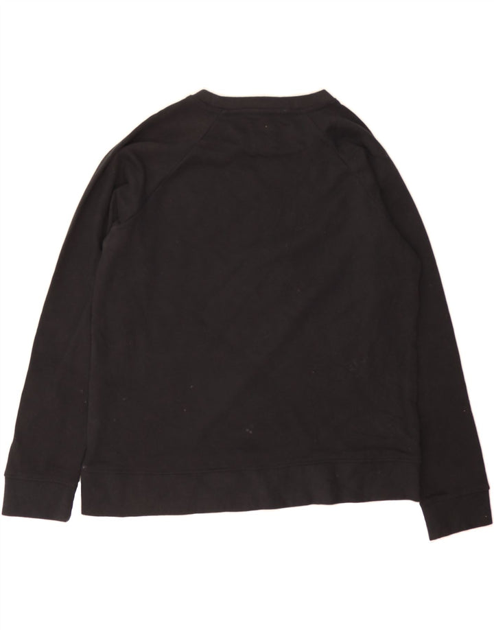 CHAMPION Womens Oversized Sweatshirt Jumper UK 14 Medium Black Cotton Vintage Champion and Second-Hand Champion from Messina Hembry 