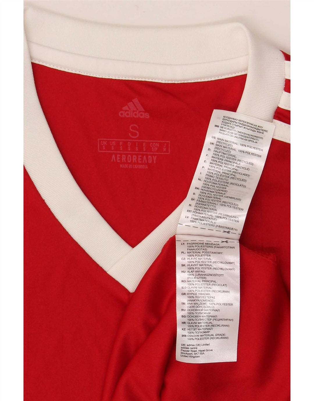 Koszulka męska Adidas Aeroready Top, mała, czerwona, z poliestru