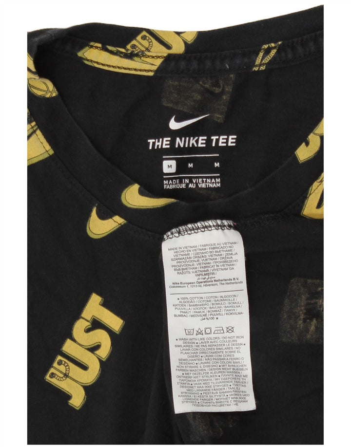 Męska koszulka z grafiką Nike, średnia czarna, geometryczna bawełna