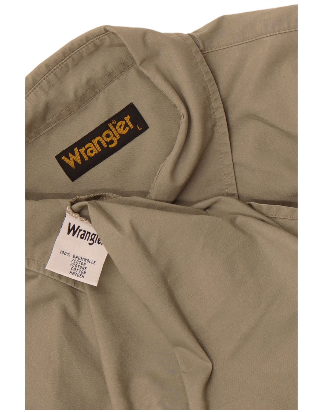 Męska koszula z krótkim rękawem Wrangler, duża, bawełniana khaki