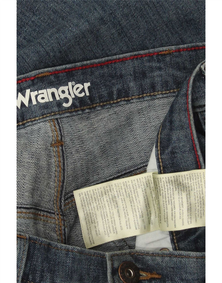 Wrangler Męskie Proste Dżinsy W36 L30 Niebieskie Bawełniane