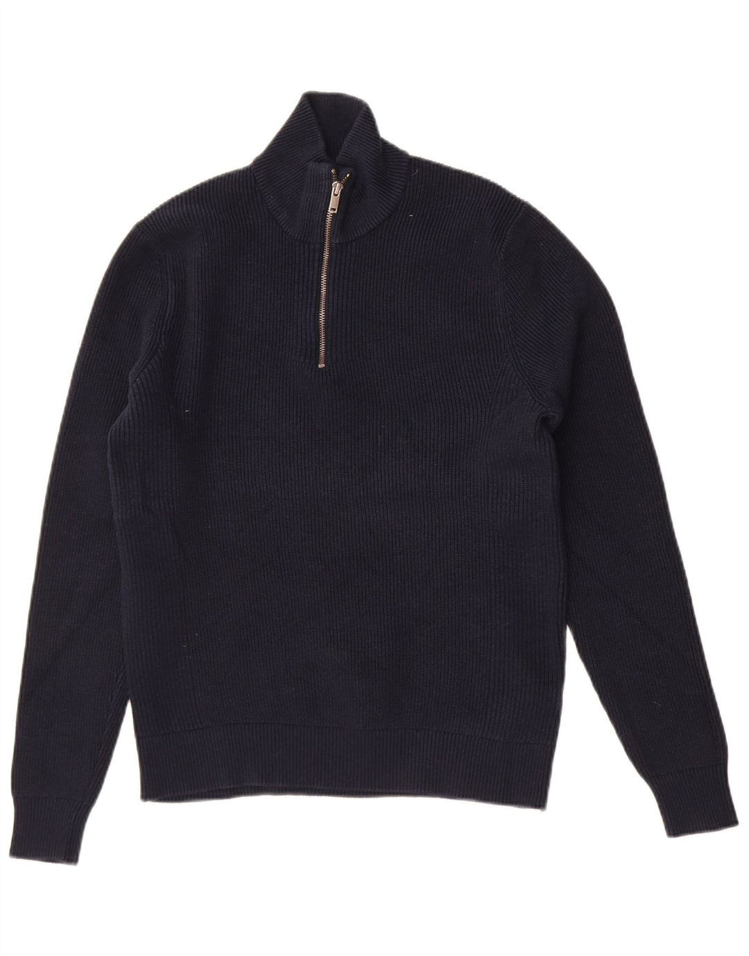 Marks & Spencer Damski sweter z zamkiem błyskawicznym UK 14, średni granatowy