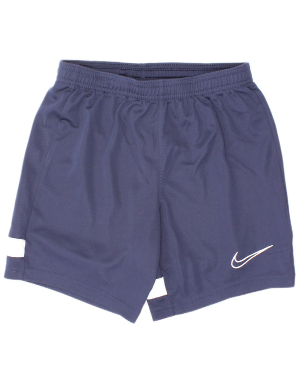 Chłopięce spodenki sportowe Nike Dri Fit 8-9 lat, małe, granatowe, z blokami kolorów