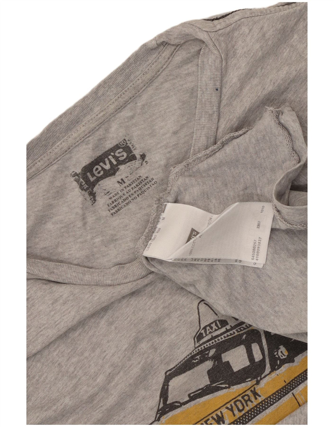 Męska koszulka z grafiką Levi's, średnia, szara, bawełniana nakrapiana