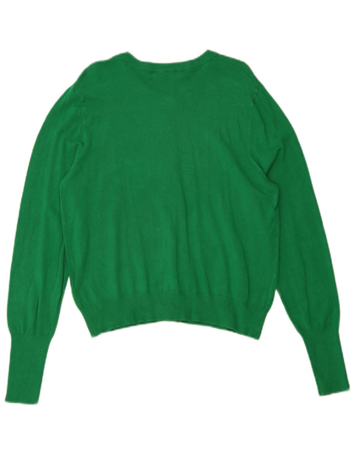 Marks & Spencer Krótki sweter damski UK 12, średnio zielona wiskoza